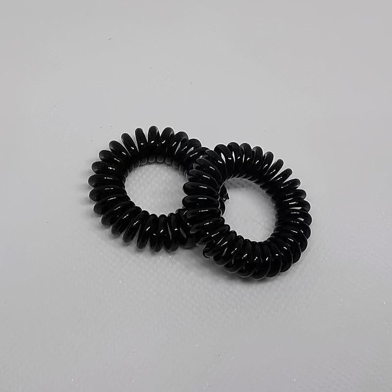 18pcs Small Spiral Hair Tie Elastic Ponytail Holder Hair Accessory