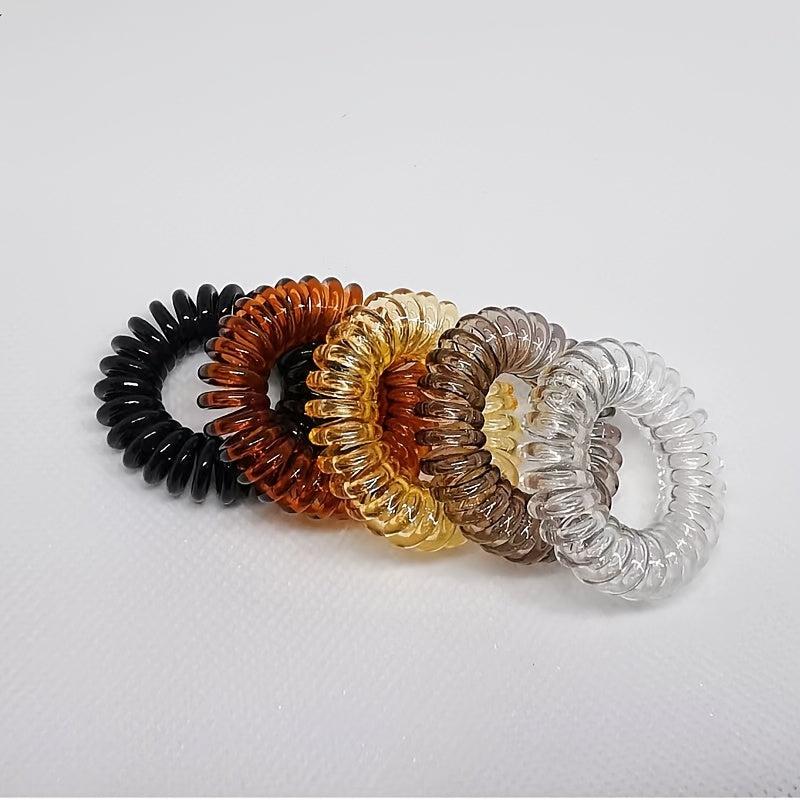 18pcs Small Spiral Hair Tie Elastic Ponytail Holder Hair Accessory