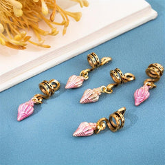 Enamel Conch Hair Beads Dreadlock Hair Ring Oceans Series Hair Accessories
