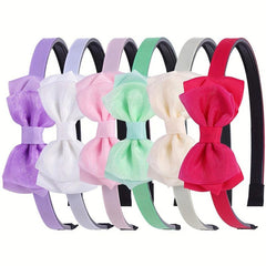 Mesh Bow Headband Hair Accessory Wide Birm Head Hoop