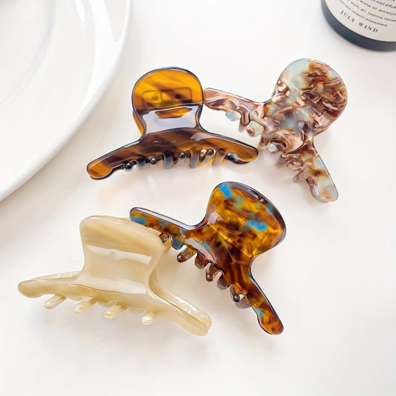 Small Acetate Hair Claw Nonslip Ponytail Holder