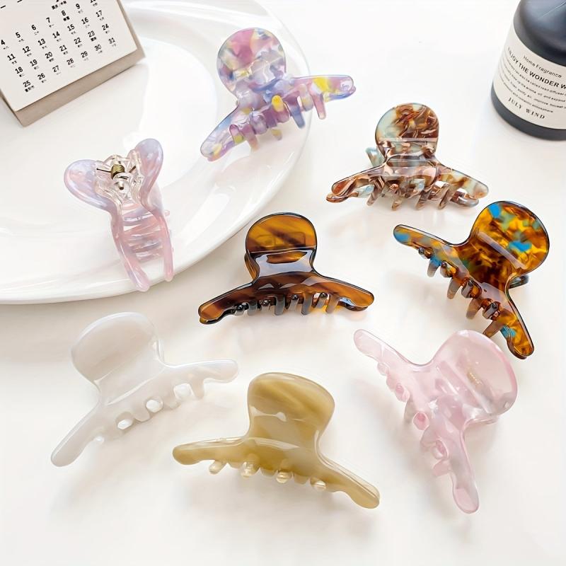 Small Acetate Hair Claw Nonslip Ponytail Holder