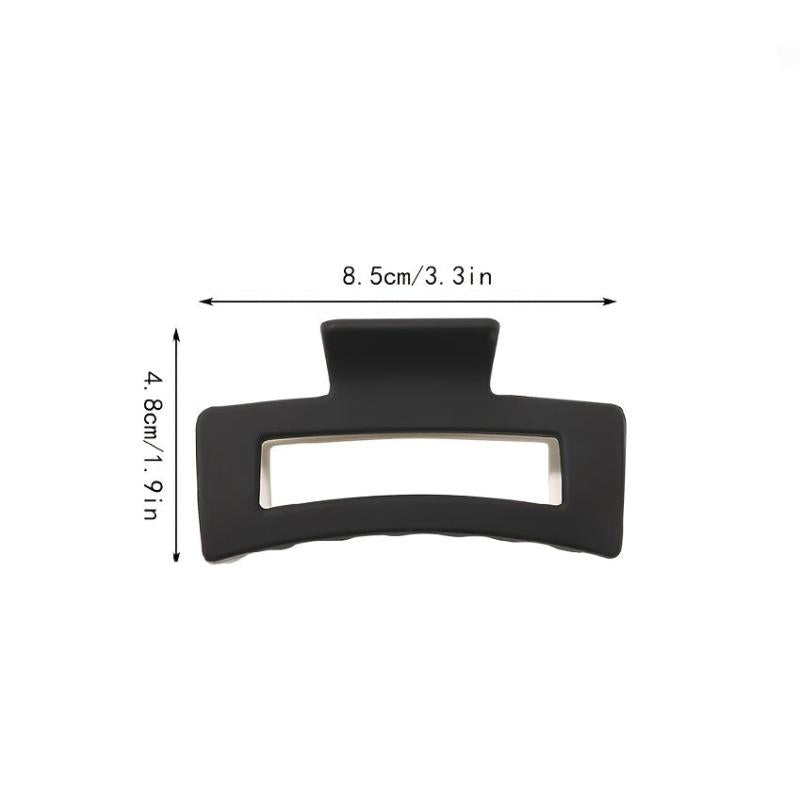 Frosted Two Tone Hair Claw Clip Rectangle Hairpin Strong Hold