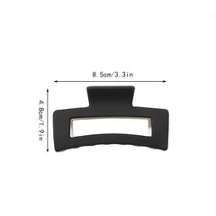 Frosted Two Tone Hair Claw Clip Rectangle Hairpin Strong Hold