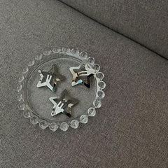 50pcs Y2K Hollow Star Snap Hair Clip For Bangs Braids Girls