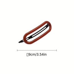 Y2K Candy Oval Hair Clip - Solid Non Slip Hair Decoration
