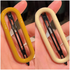 Y2K Candy Oval Hair Clip - Solid Non Slip Hair Decoration