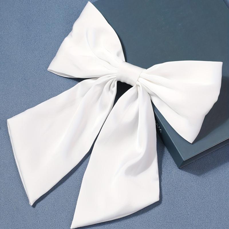 Large Bow Scarf Hair Clip French Barrette Hair Accessory