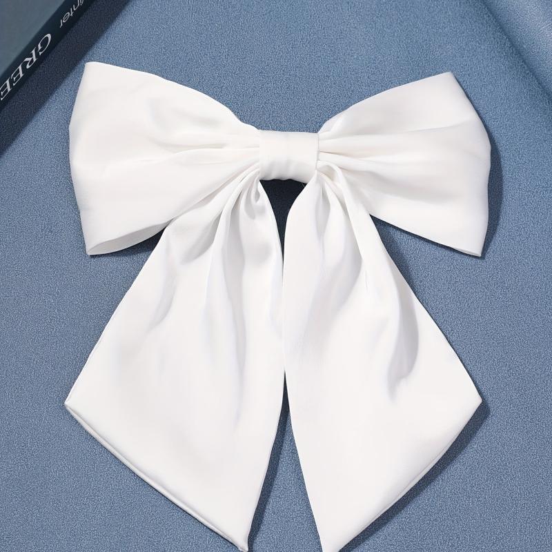 Large Bow Scarf Hair Clip French Barrette Hair Accessory