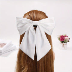 Large Bow Scarf Hair Clip French Barrette Hair Accessory