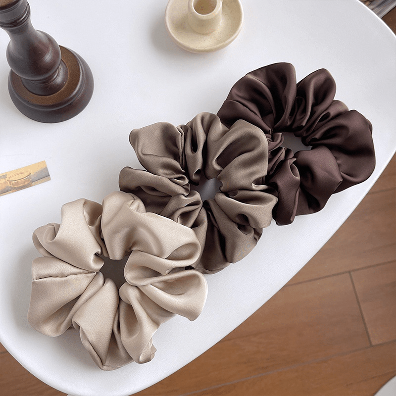 Silky Scrunchies Satin Hair Tie Hair Accessories Ponytail Holder for Women Girls