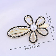 Faux Pearl Hair Clip Duck Billed Non Slip Side Clip Bangs Clip Hair Accesso