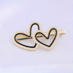 Faux Pearl Hair Clip Duck Billed Non Slip Side Clip Bangs Clip Hair Accesso