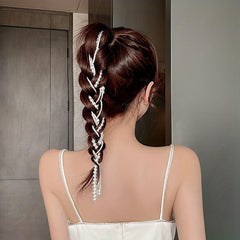 Faux Pearl Beaded Hair Clip Hair Chain Headpiece