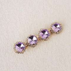 Colorful Crystals Metal Bobby Pin Side Clip Hair Accessories
