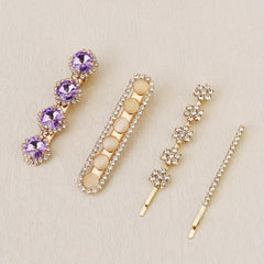 Colorful Crystals Metal Bobby Pin Side Clip Hair Accessories