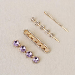 Colorful Crystals Metal Bobby Pin Side Clip Hair Accessories