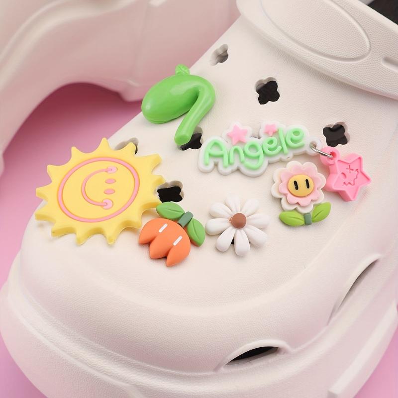 12pcs Cartoon Shoe Charm Clogs DIY Decoration Sandal Buckles