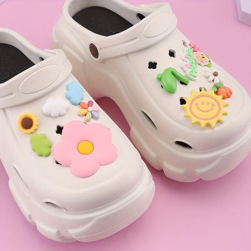 12pcs Cartoon Shoe Charm Clogs DIY Decoration Sandal Buckles