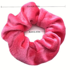 10pcs Large Velvet Hair Scrunchie Ponytail Hair Tie