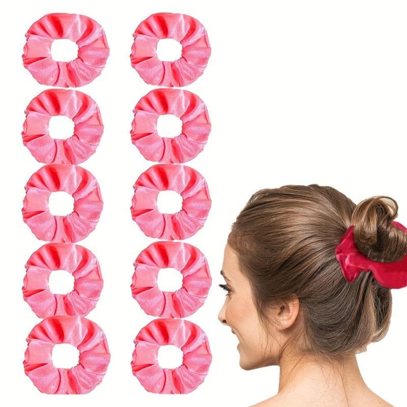 10pcs Large Velvet Hair Scrunchie Ponytail Hair Tie