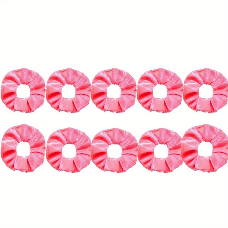 10pcs Large Velvet Hair Scrunchie Ponytail Hair Tie
