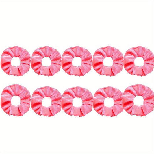 10pcs Large Velvet Hair Scrunchie Ponytail Hair Tie