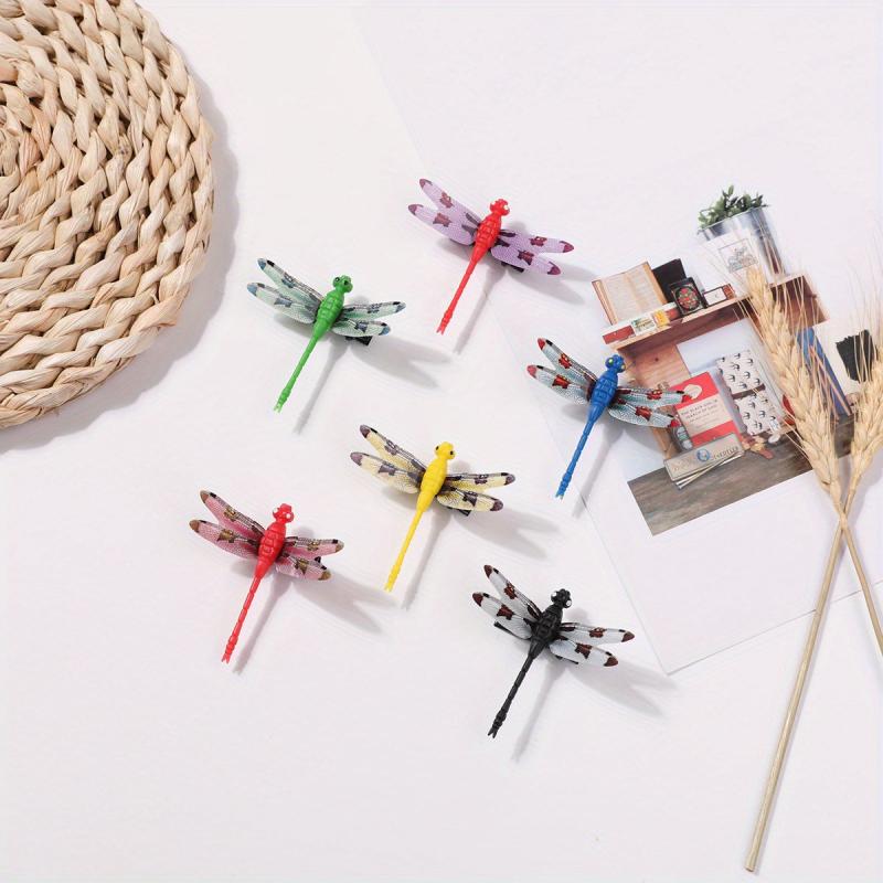 6pcs Dragonfly Hair Clip Resin Duck Billed Clip for Women Girls