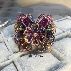 Rhinestone Flower Hair Claw Large Hair Clip Hair Accessories