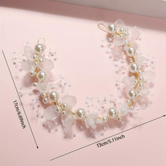 Faux Pearl Flower Headband Hair Accessory for Women
