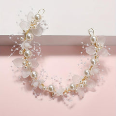 Faux Pearl Flower Headband Hair Accessory for Women