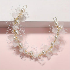 Faux Pearl Flower Headband Hair Accessory for Women