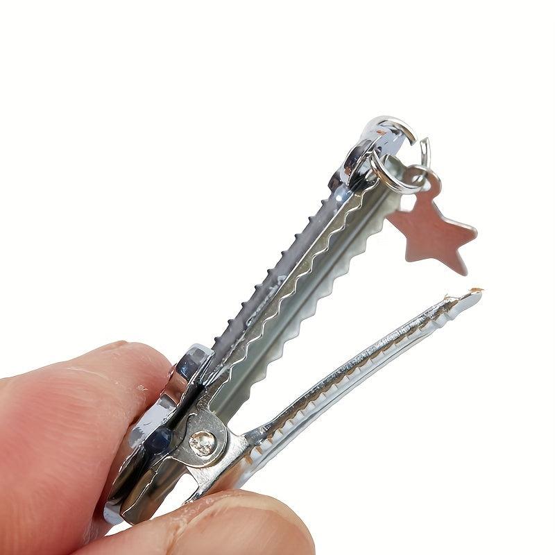 Y2K Guitar Hair Clip Star Tassel Duck Bill Clip