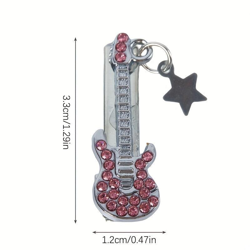 Y2K Guitar Hair Clip Star Tassel Duck Bill Clip