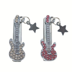 Y2K Guitar Hair Clip Star Tassel Duck Bill Clip