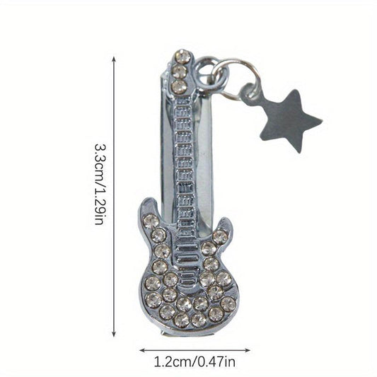 Y2K Guitar Hair Clip Star Tassel Duck Bill Clip