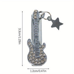 Y2K Guitar Hair Clip Star Tassel Duck Bill Clip