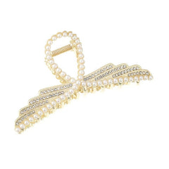 Rhinestone Flower Hair Claw Alloy Shark Claw Back Head Hair Clip