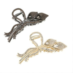 Rhinestone Flower Hair Claw Alloy Shark Claw Back Head Hair Clip