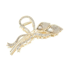 Rhinestone Flower Hair Claw Alloy Shark Claw Back Head Hair Clip