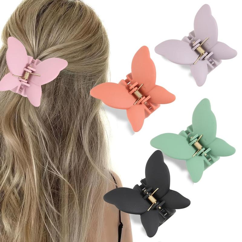 Minimalist Butterfly Hair Claw Matte Hairgrip Non Slip Hair Accessory
