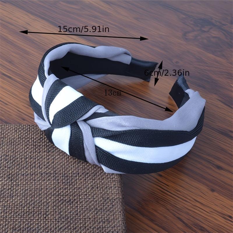 Christmas Knotted Headband Blocking Top Knot Hairband Padded Wide Hair Hoop