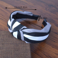 Christmas Knotted Headband Blocking Top Knot Hairband Padded Wide Hair Hoop