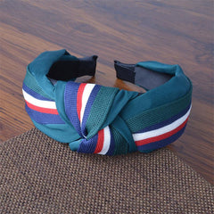 Christmas Knotted Headband Blocking Top Knot Hairband Padded Wide Hair Hoop