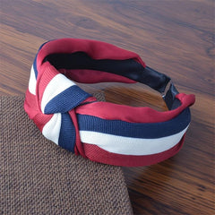 Christmas Knotted Headband Blocking Top Knot Hairband Padded Wide Hair Hoop