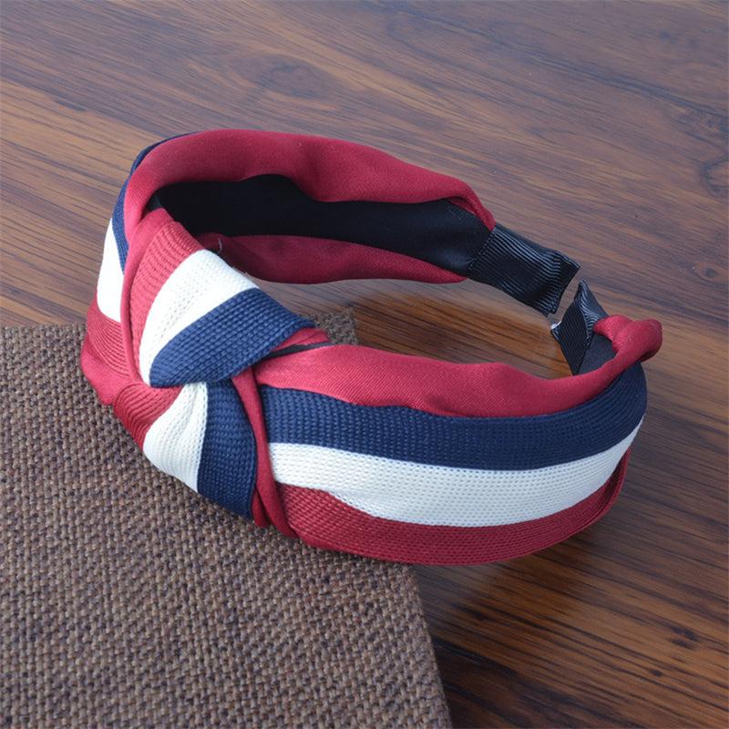 Christmas Knotted Headband Blocking Top Knot Hairband Padded Wide Hair Hoop