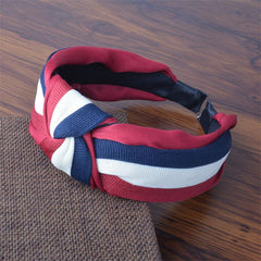 Christmas Knotted Headband Blocking Top Knot Hairband Padded Wide Hair Hoop