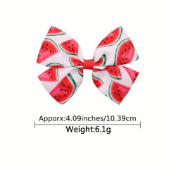 Watermelon Pattern Hair Clips Fruit Bow Hair Clips for Women Girls