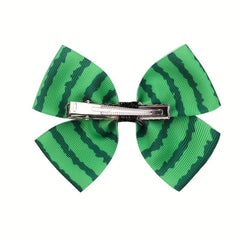 Watermelon Pattern Hair Clips Fruit Bow Hair Clips for Women Girls