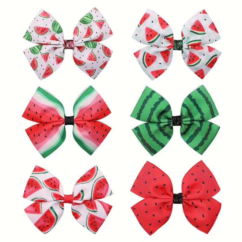 Watermelon Pattern Hair Clips Fruit Bow Hair Clips for Women Girls